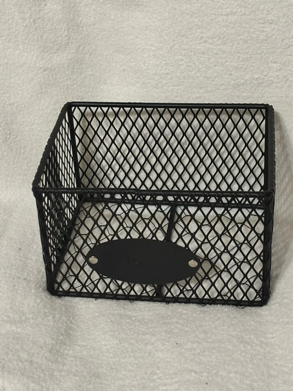 Black Metal Mesh Desk Organizer Basket